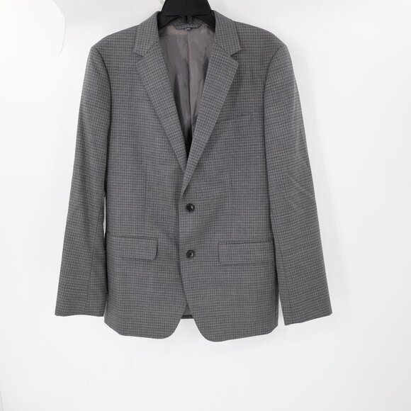 bonobos Sport Coat Men's 40R Two Button Slim Fit Check Wool Blend notch lapel